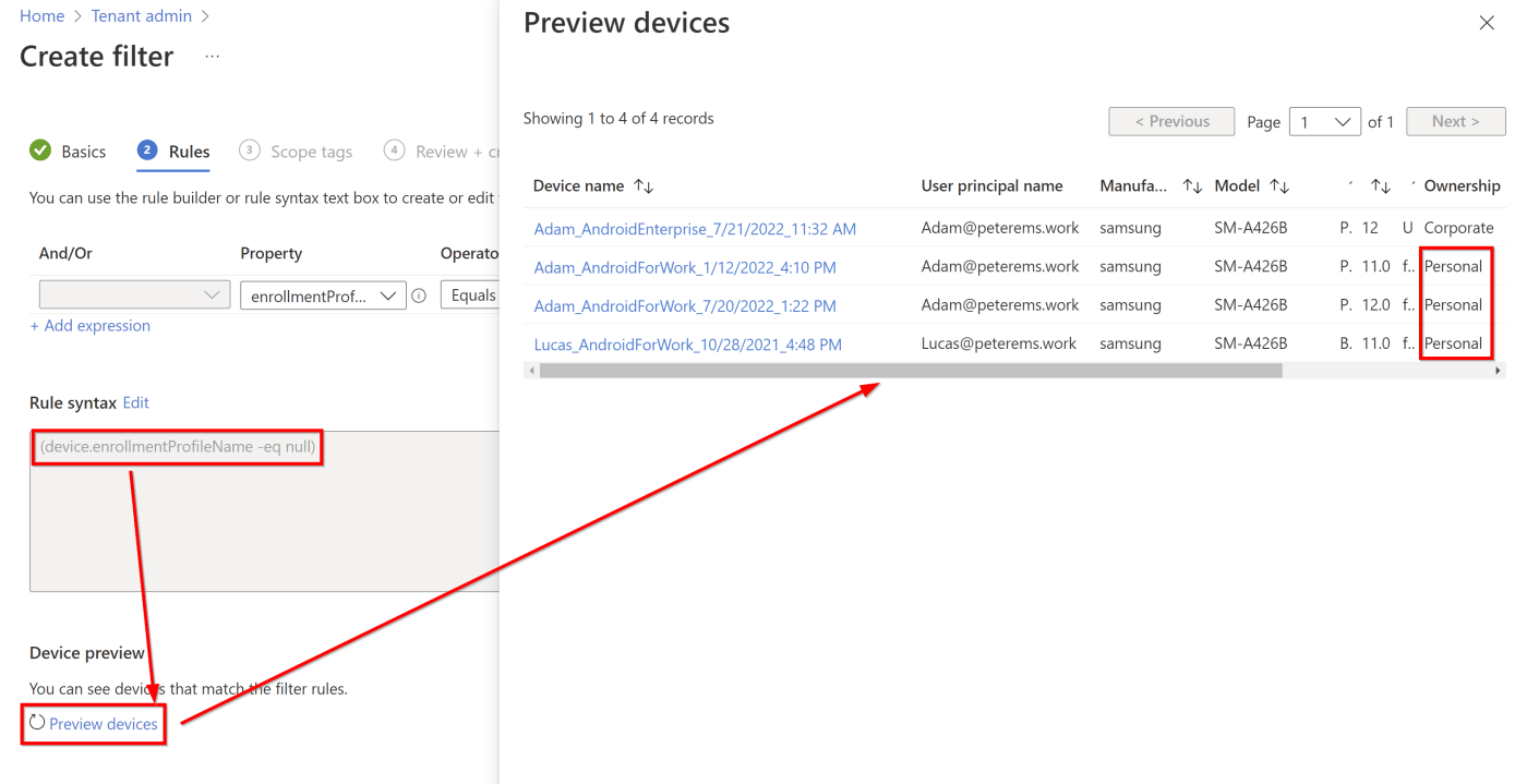 Endpoint Manager Intune Filter – Android Enterprise Fully Managed ...